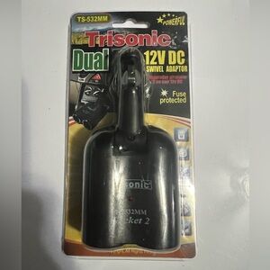 Trisonic Dual 12V DC SWIVEL ADAPTOR
